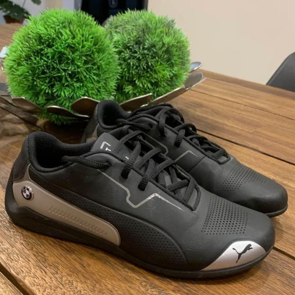 BMW PUMA drift cat motor sport sneakers. Black leather. Excellent condit…